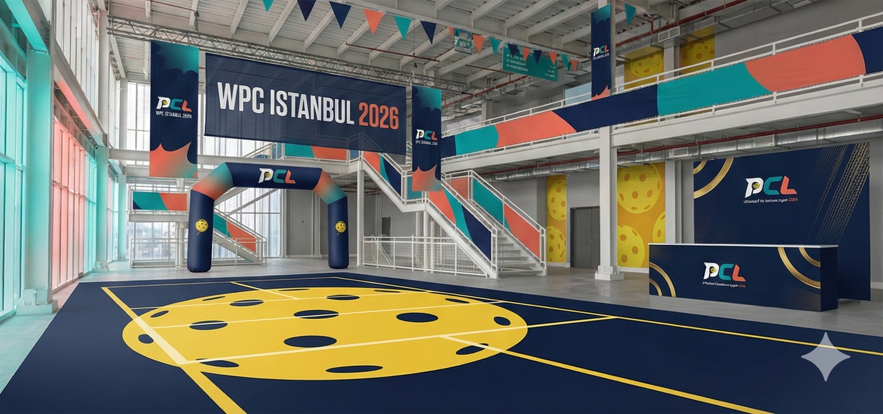 WPC Istanbul 2026 PCL branded pickleball courts